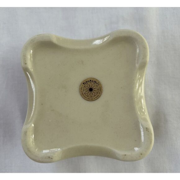 Takahashi Pottery San Francisco Trinket/Jewelry Box Small, Butterflies, Flowers - Picture 2 of 7